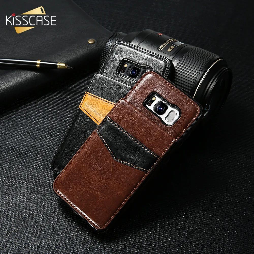 Kisscase флип Чехлы кожаный чехол для телефона samsung Galaxy Note 9 S9 S8 плюс держатель карты S6