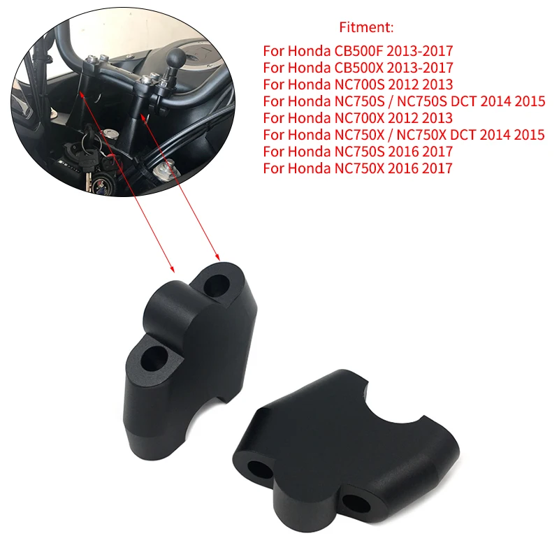 Motorcycle Modified Handlebar Handle bar Risers Height up Adapters 30MM for Honda CB500F CB500X NC700S NC700X  NC750S NC750X (1)