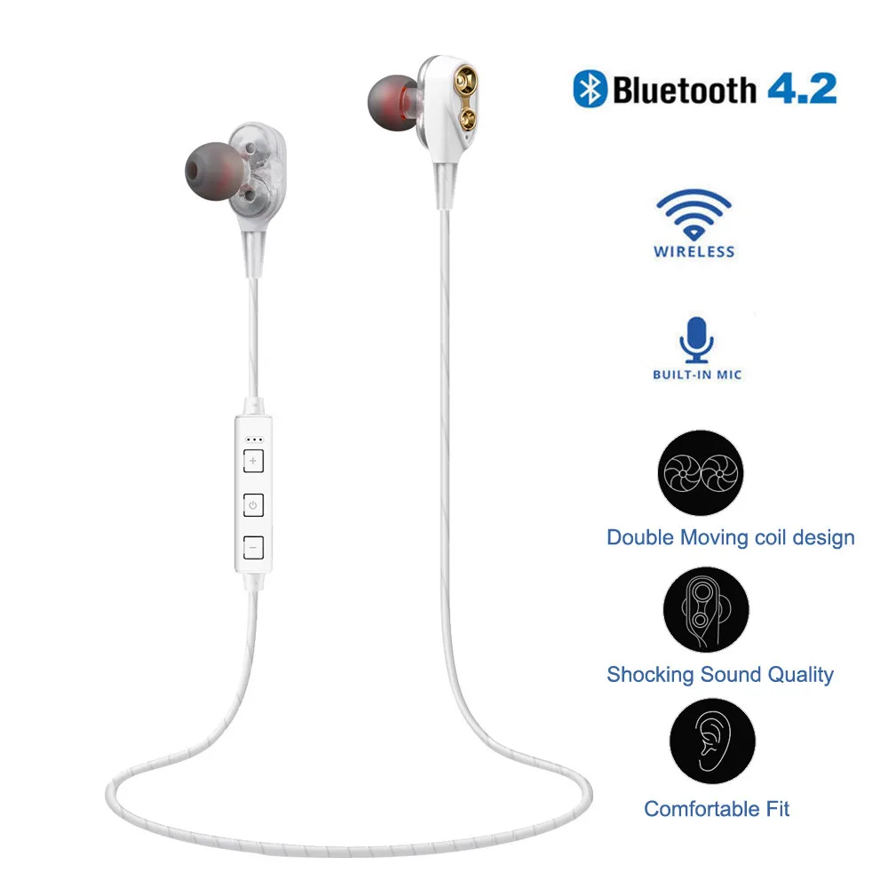 

Bluetooth Headphones Wireless Double Unit Earphone Bluetooth Two Unit Driver Earbuds HIFI Bass Subwoofer Headset With Mic#10