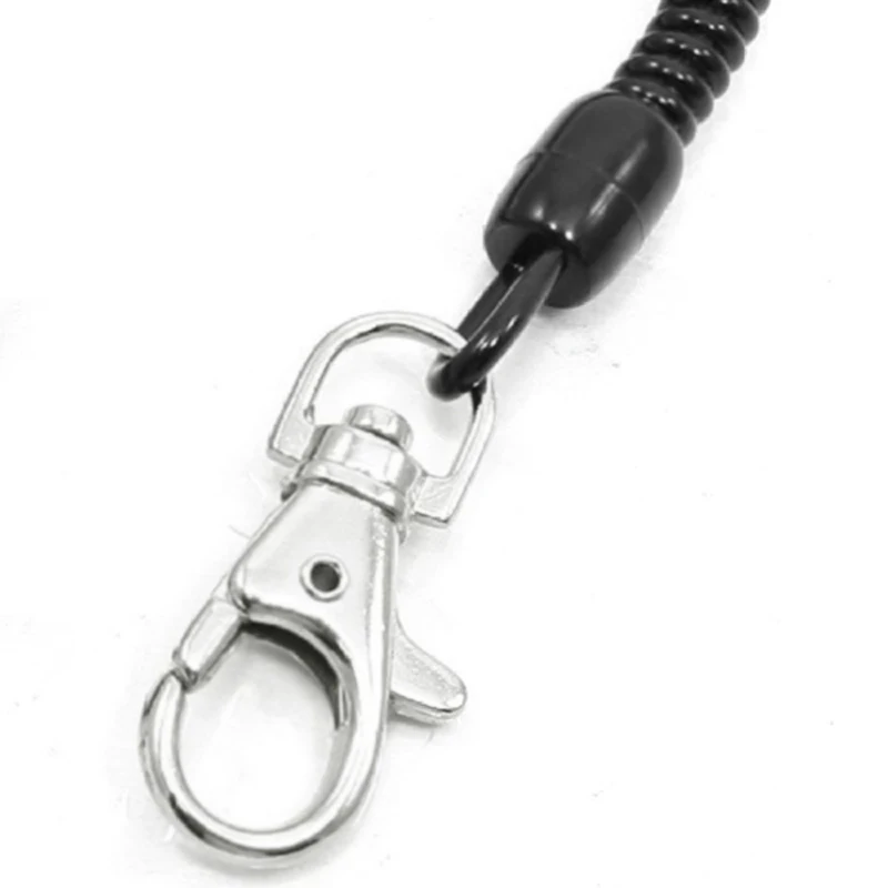 Черный пружинный шнур веревка шарнирная застежка-Омар брелок цепь ремешок