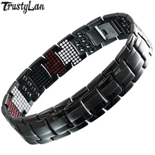 Винтаж прелести браслет Для мужчин здоровый энергии 4 в 1 магниты Для мужчин s цепи Браслеты браслеты прохладный черный Нержавеющая сталь мужской ювелирные изделия