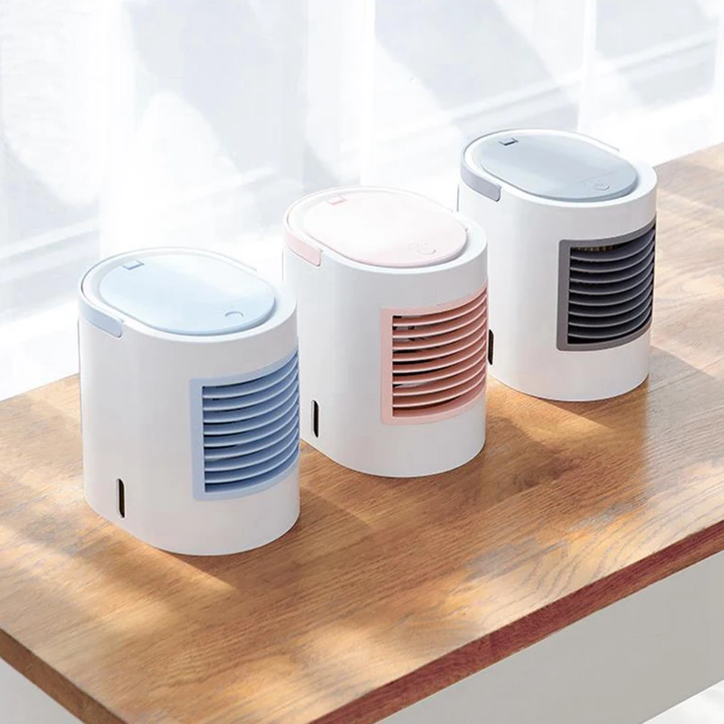 

Oval 7 Color Light Air Conditioner Cooling Fans Air Conditioning Portable Desk Fans Air Cooler Humidifier Cool Down Home