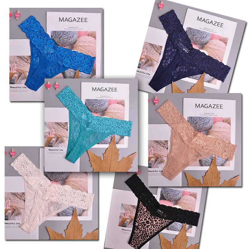 Christmas gift Cotton Snowflakes white Women's Sexy Thongs G string