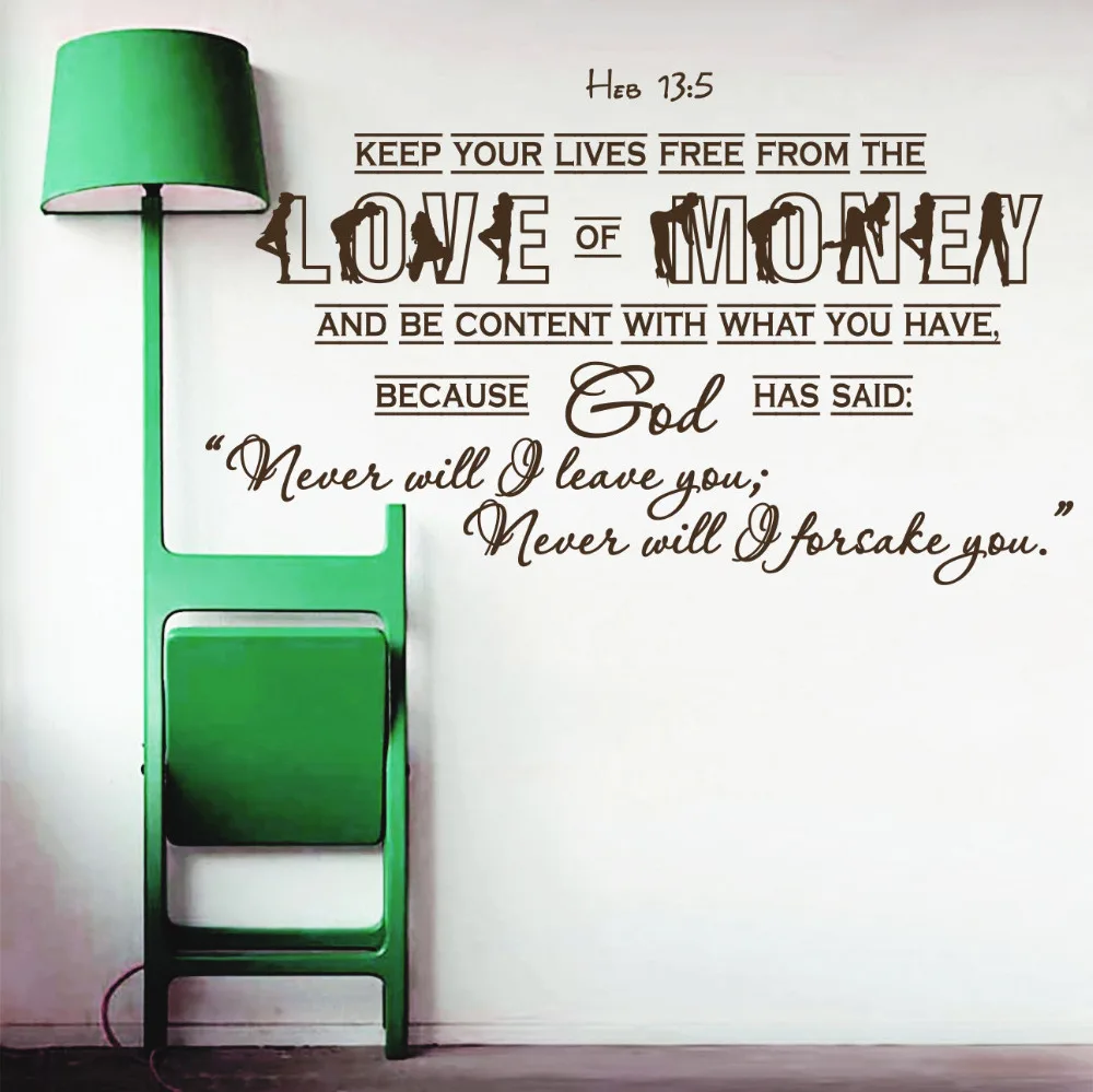 Newest Creative Decor Wall Decal Bible Verses Psalms Hebrews 135 Keep