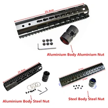 FIRECLUB 10 дюймов поплавок NSR KeyMod Handguard кронштейн со съемным Рельсом черный баррель гайка для AR-15 M4 M16