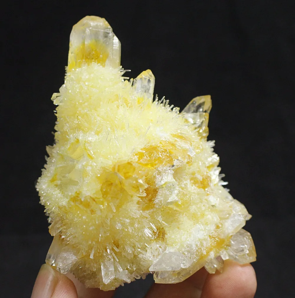 

243g New Find Yellow Phantom Quartz Crystal Cluster Mineral Specimen Healing