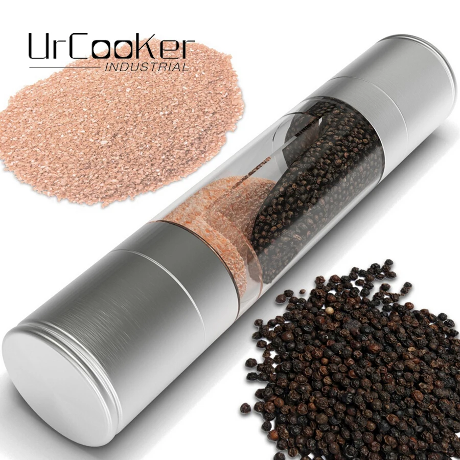 Buy Stainless steel pepper grinders manual salt glass