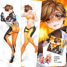 50X150CM Overwatch video game tracer bodysuit kalua cameltoe cartoon font b anime b font art wall