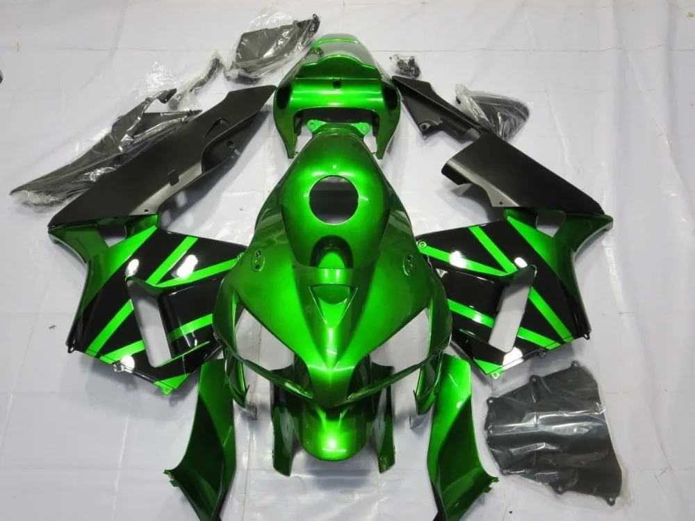 

Black Green ABS Plastic Complete Motorcycle Injection Fairing Kit Bodywork for 2005-2006 Honda CBR 600 RR Full Body Molding kit