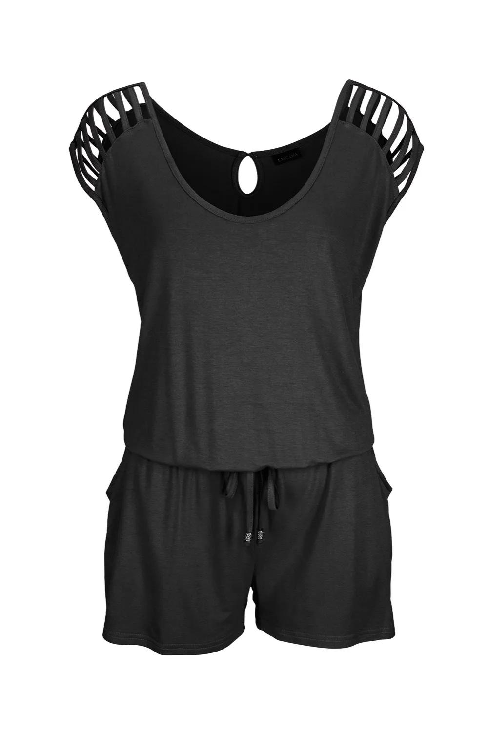 Black-Loose-Fitting-Short-Jumpsuit-LC64528-2-3