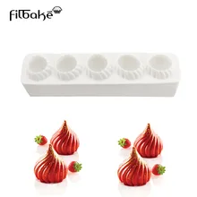 Filbake 1 шт. пять отверстий пламени купольные Прямоугольник Силиконовые формы для выпечки десертов украшения торта Инструменты