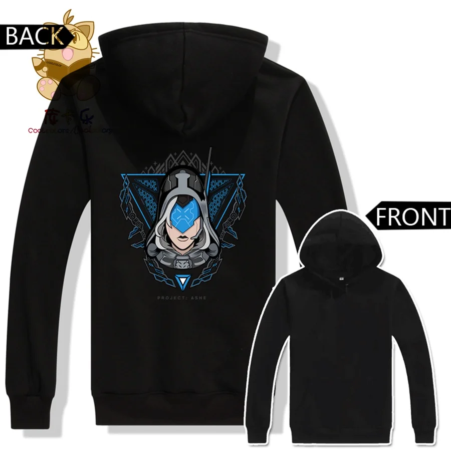 

Hot PC game LOL hoodies LOL project series skins printing hoodies Project EKKO/MASTER YI/ASHE/LEONA Autumn winter hoodies ac332