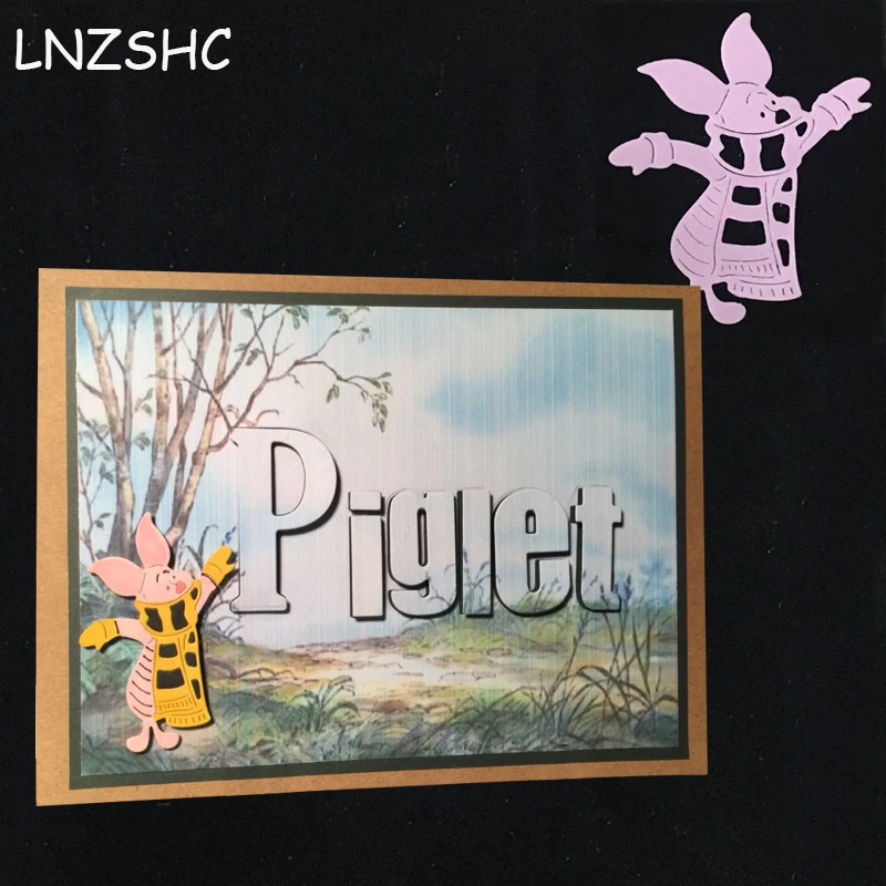 

Winter Cute Pink Pig Metal Cutting Dies Stencils for DIY Scrapbooking Die Cuts Photo Album Decorative Paper Cards Embossing Dies