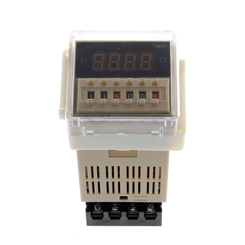 

AC 220V Digital Precision Programmable Time Delay Relay DH48S-S With Socket Base Relays