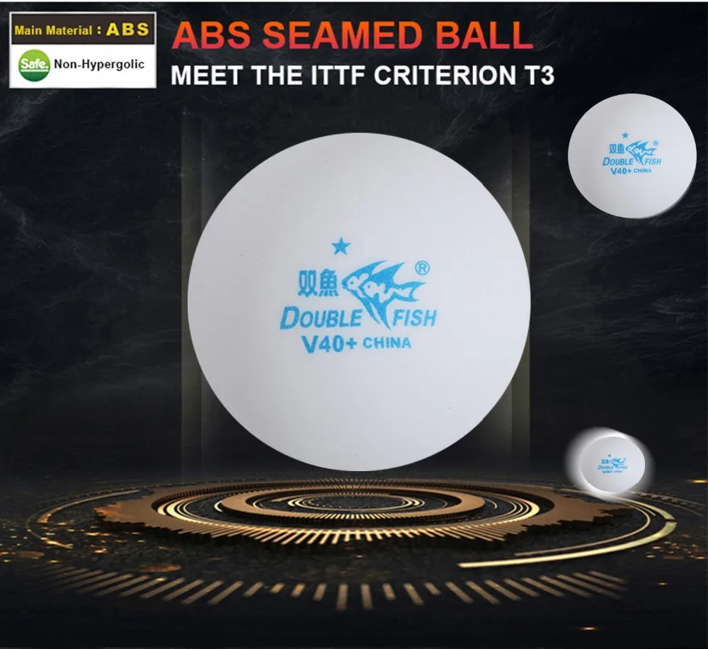 حقيقية 30 كرات مزدوجة الأسماك الرشيق V40 + واحد نجمة تنس طاولة كرات ABS بوليمر كرة بينغ بونغ الموافقة بواسطة ناشئين التدريب الكرة