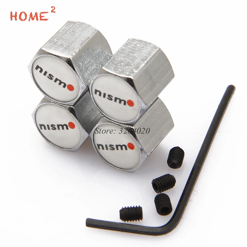 Car Wheel Covers Part Auto Accessories Tire Valve Caps for Nismo logo