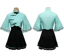 Anime japonés vocaloid 3 luo tianyi cosplay ropa uniforme traje coat + dress
