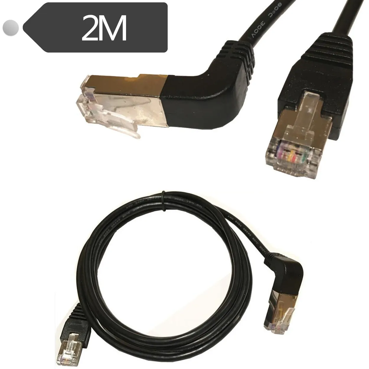 Cat5 RJ45 сетевой кабель под углом вверх 2 м штекер к 90 градусов Cat 5 Ethernet Шнур |