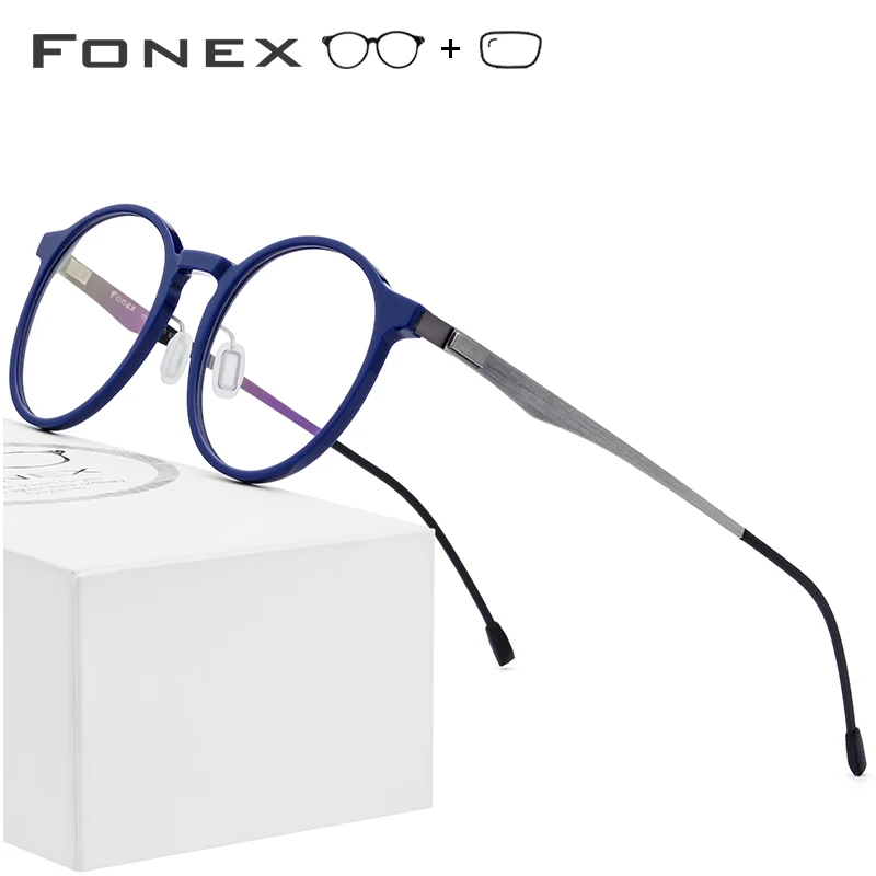 

Acetate Optical Glasses Frame Women Retro Round Prescription Eyeglasses New Circle Myopia Spectacles Men Screwless Eyewear