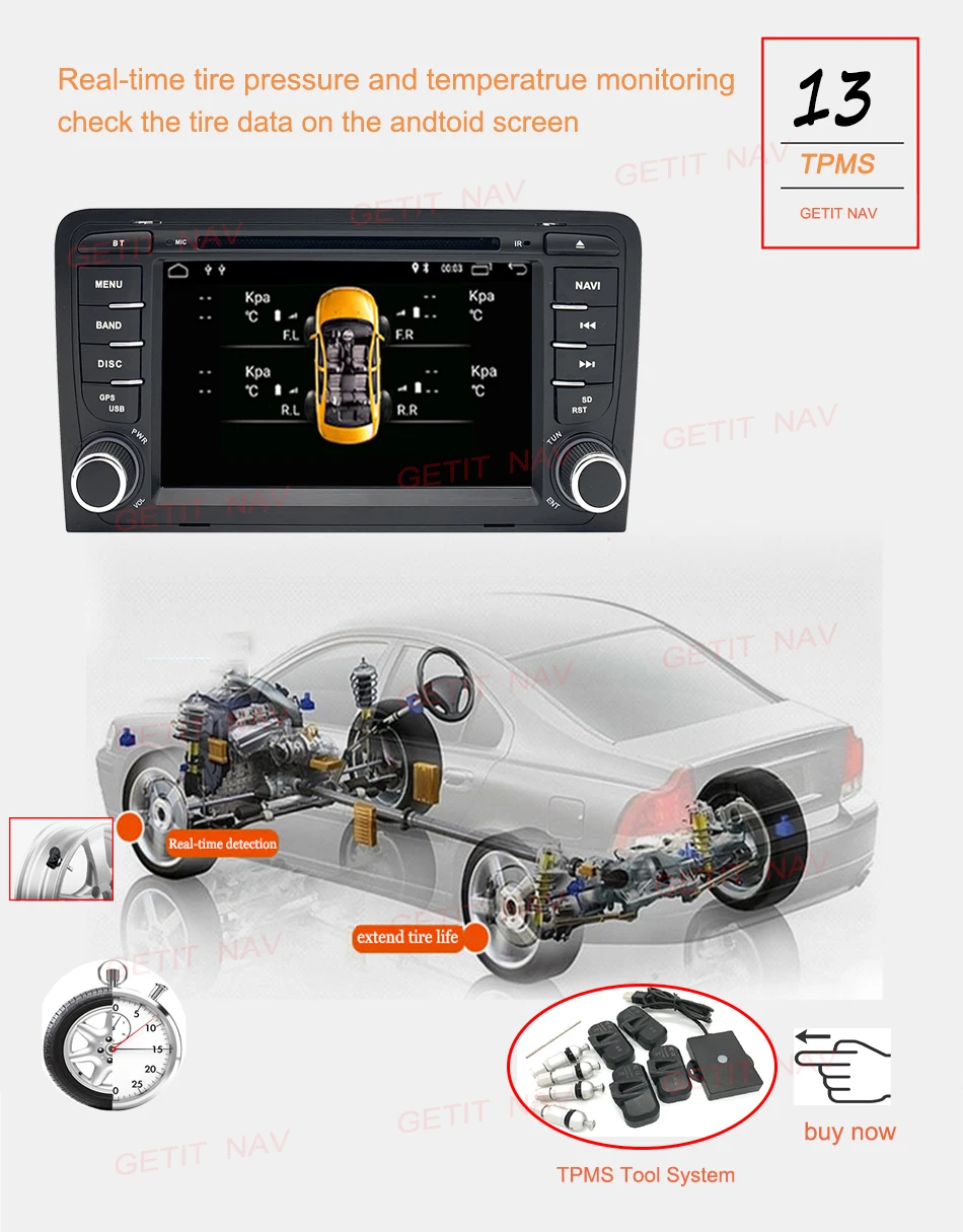 Excellent Android 9.0  2 din car dvd gps navigation for Audi A3 8P/A3 8P1 3-door Hatchback/S3 8P/RS3 Sportback multimedia stereo Radio 16
