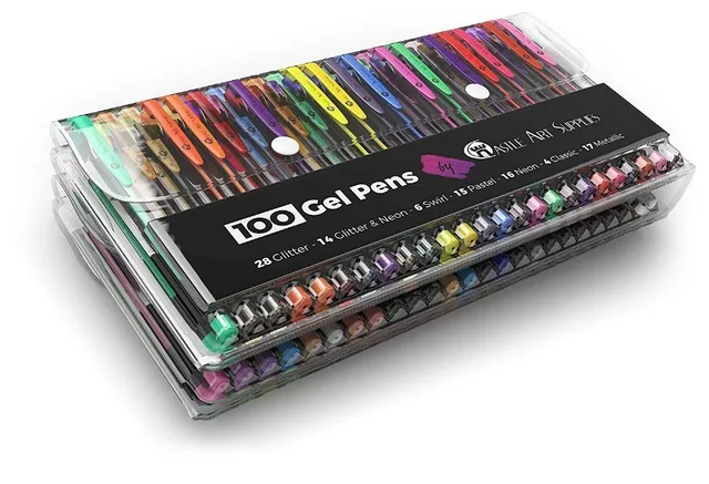 HuiQin 100 Gel Pen Set with Case - Image 4