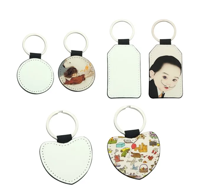 Free Shipping 10pcs Blank Sublimation Leather Pendant Tags DIY Printing Sublimation Ink Transfer paper Both sides Can Print