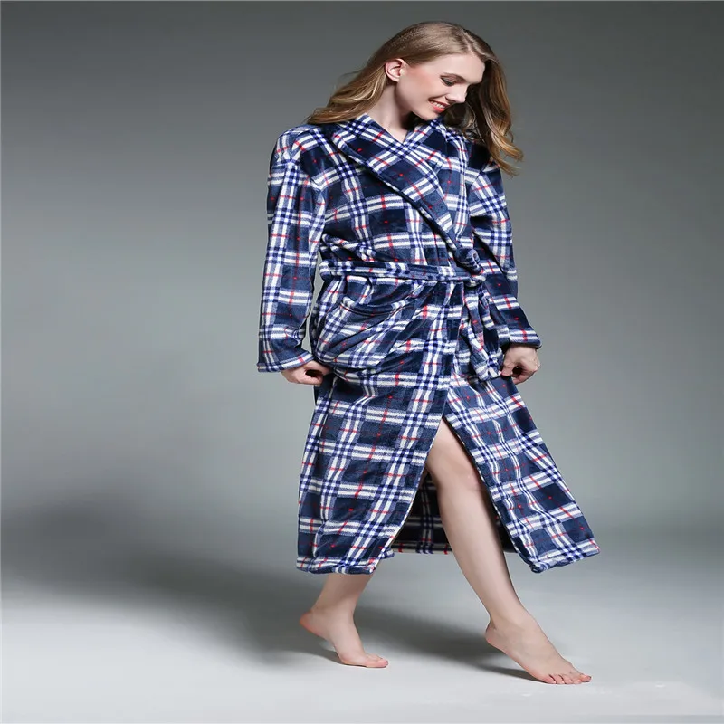 Winter spa XXS size lengthen couples for ladys coral fleece bathrobe Nightgown Pajamas | Женская одежда