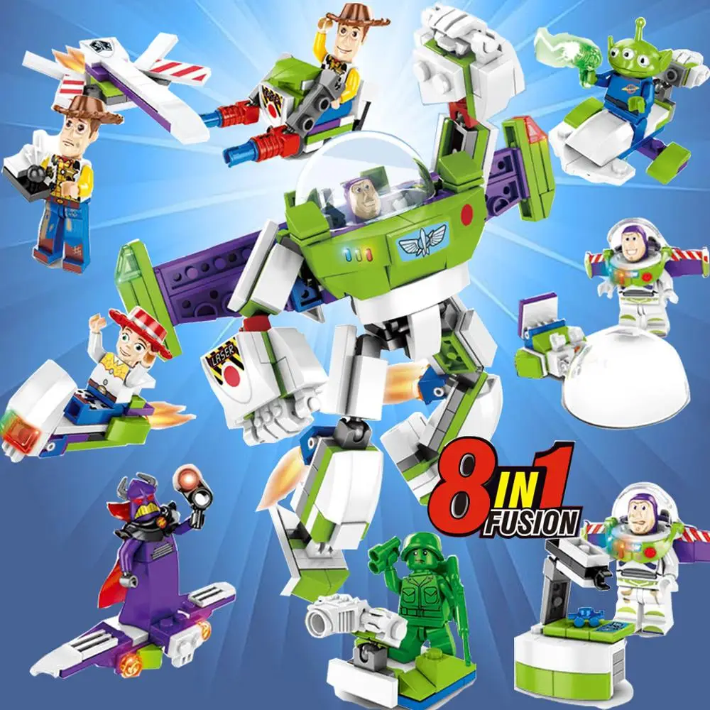 

Toy Story IV Figure Buzz Lightyear Woody Aliens Jessie black Dragon Building Blocks Set Models Toys SY6699