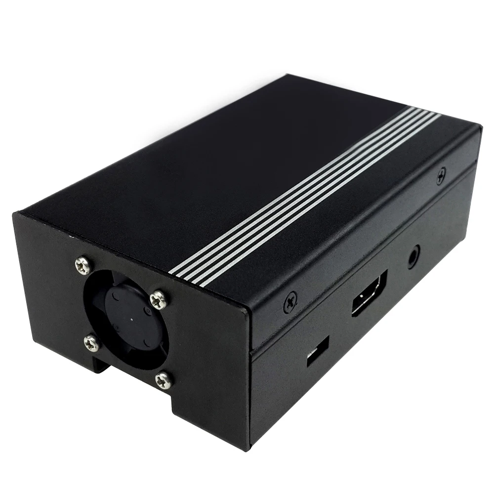 Black Aluminum Case with Fan Cooling 2