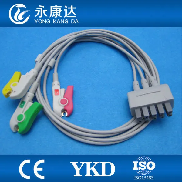 3 шт./упак. GE-marqutte 3-свинцовый кабель ECG и проводные провода с клипсой IEC для