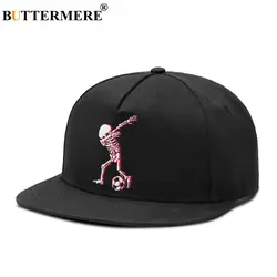 BUTTERMERE 100% хлопок кожаная кепка принт шапочки для Для мужчин бренд Snapback хип-хоп улица Повседневное Регулируемый весеннее солнце Кепки