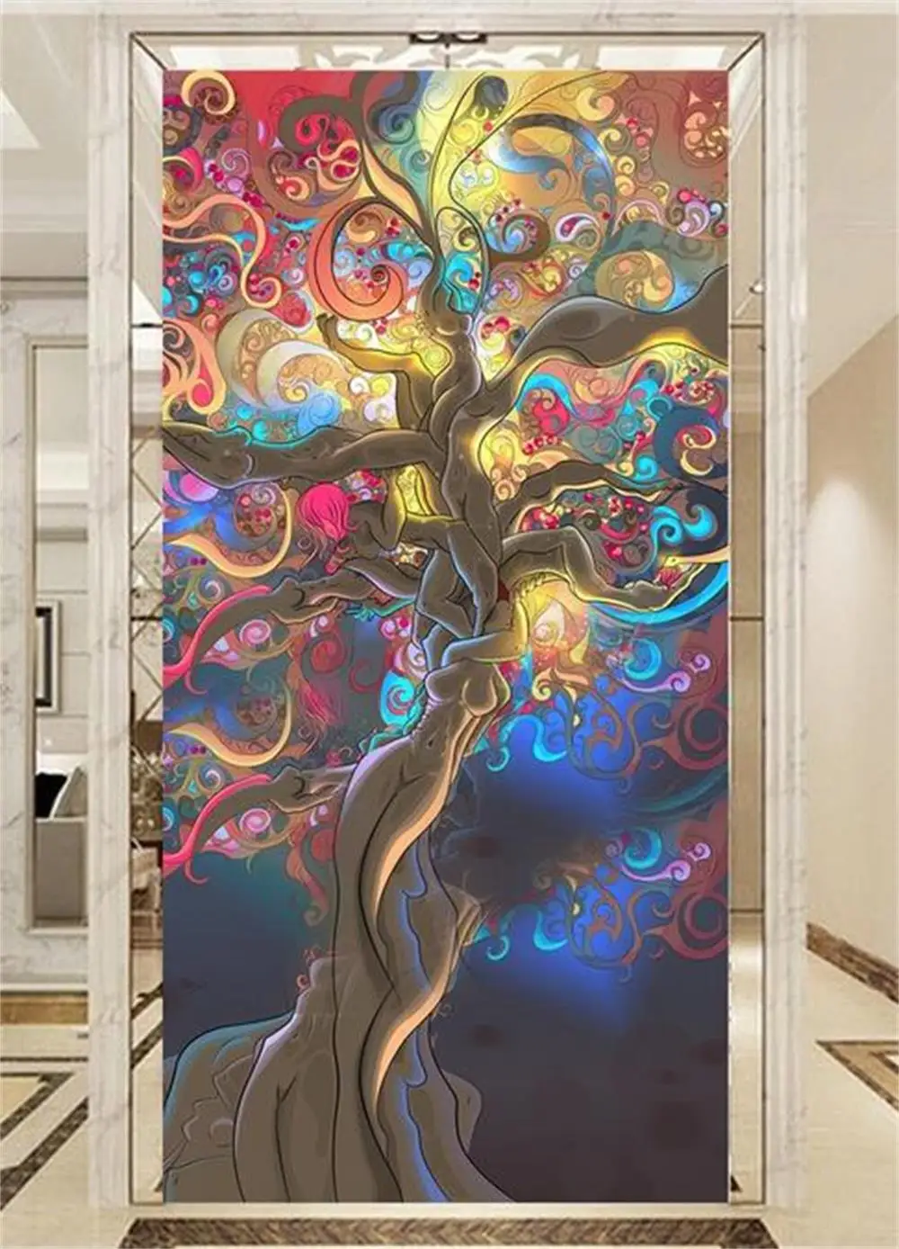 

3D wallpaper custom mural beauty non-woven wallpaper Abstract art tree Background wall decoration painting porch wallpaper