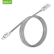 GOLF 1 м металлический USB кабель синхронизации данных и зарядки для iPhone X 8 7 6S 6 Plus 5S 5 samsung LG Moto Z zuk OnePlus телефон USB Кабель зарядного устройства