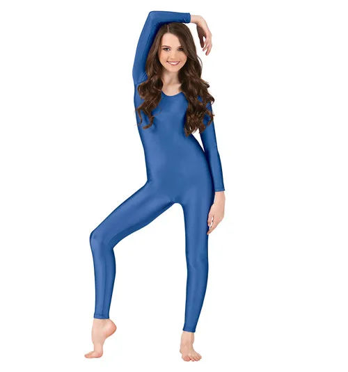 Lycra Child Gymnastics Unitards Girls Long Sleeve Dance Unitard Full