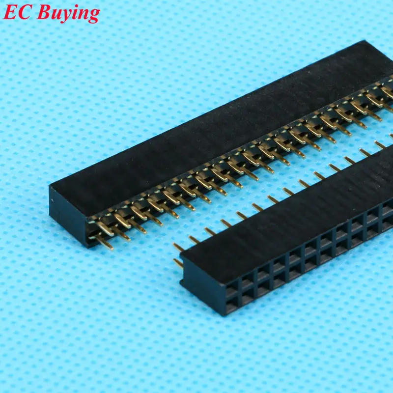 

20pcs/lot 2.54mm Double Row Female 20P Straight Header Pitch Socket Strip 2X20 Pin