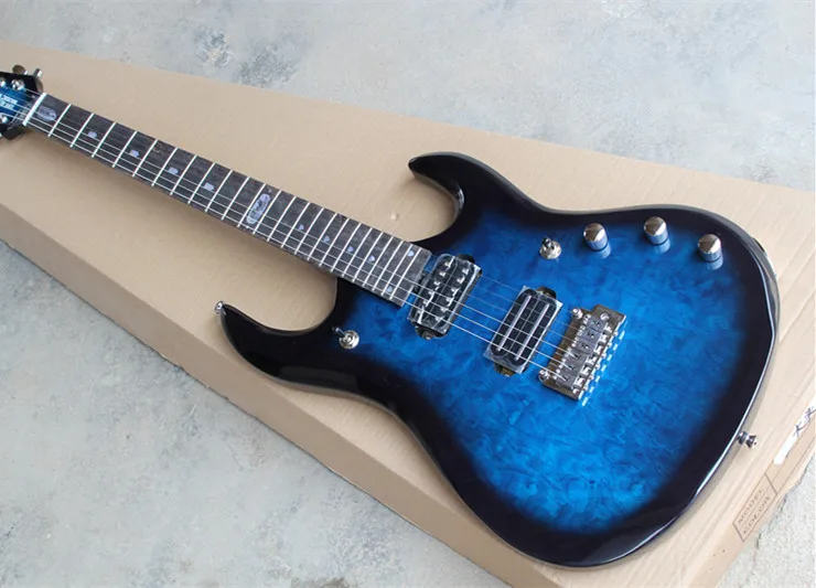 

Factory custom Blue body Electric Guitar with 2H pickups, Chrome Hardware,22 Frets,offer customized