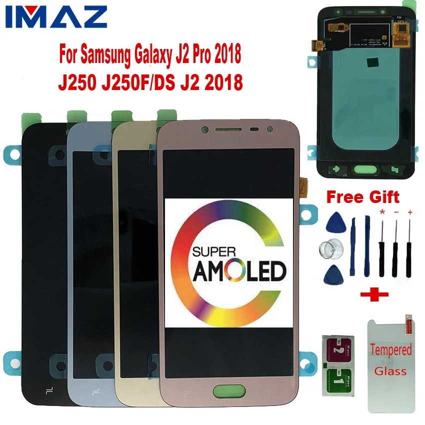 IMAZ " супер Amoled ЖК-дисплей для SAMSUNG Galaxy J2 Pro J250 J250F J250G ЖК-дисплей кодирующий преобразователь сенсорного экрана в сборе