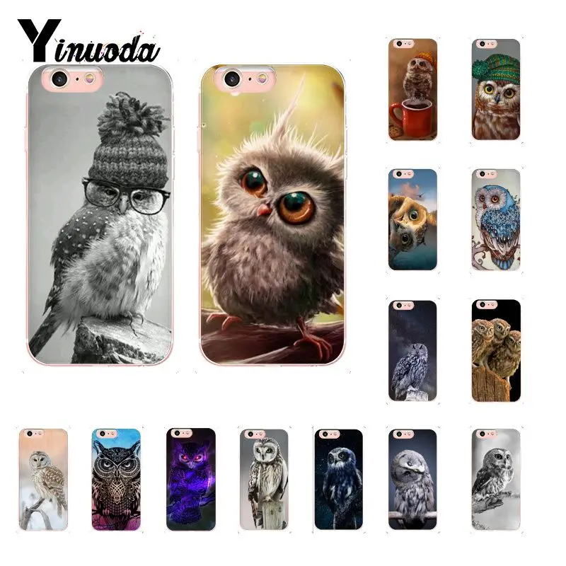 Yinuoda чехол для телефона из ТПУ с изображением Ночной Совы iPhone 6S 6plus 7 7plus 8 8Plus X Xs MAX 5