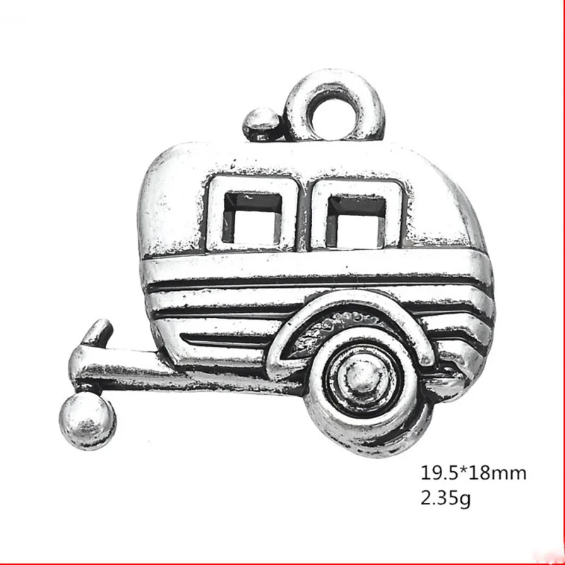 15 шт 19 5x18 мм антикварные серебряные тона camper charm ювелирные аксессуары кулоны для