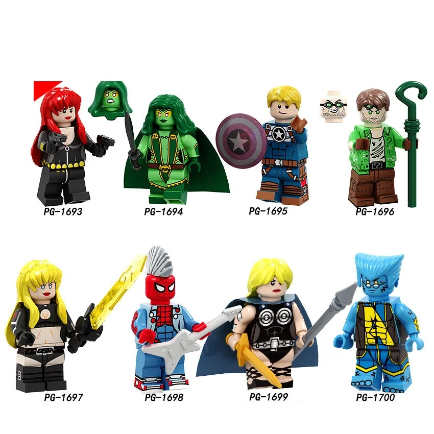 

Marvel Super Heroes Captain America Black widow Beast Building Blocks Toys for Children Kids