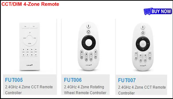 Mi. Светильник 2,4 г RF 4 зоны Беспроводной пульт дистанционного управления светодиодный диммер контроллер FUT005 FUT006 FUT007 для WW/CW СВЕТОДИОДНЫЙ лампы/один Цвет Светодиодные ленты