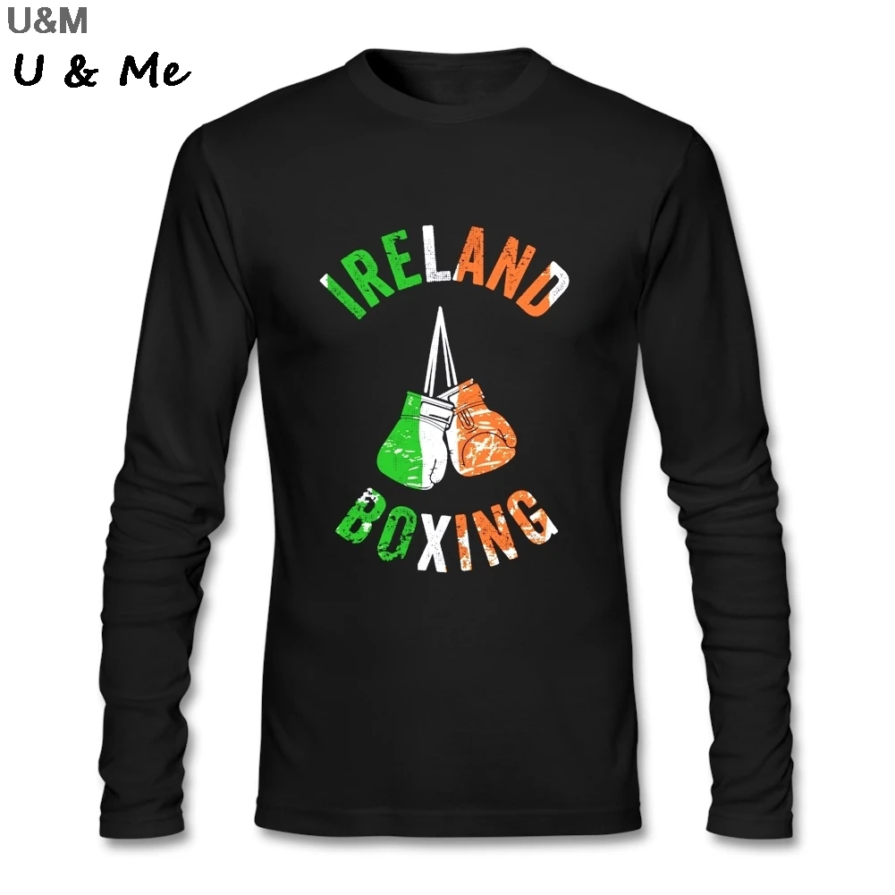 HU &amp GH Мужская футболка для взрослых Ireland Boxinger с круглым вырезом хипстерские