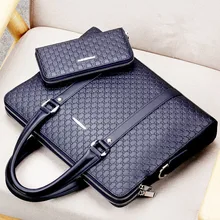Casual Man Shoulder Bag New Double Layers Men Leather Business Briefcase Messenger Bag Male Laptops Handbags Men's Travel Bags delin 135 leather men s business casual handbags men s business travel briefcase leather shoulder bag