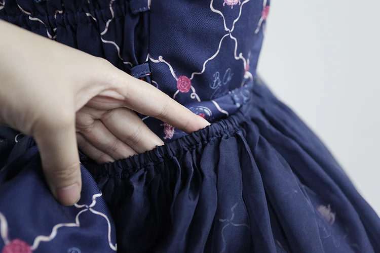 Красота~ сладкий Печатный Открытый передний Лолита JSK платье от Soufflesong~ 60 дней для пошива