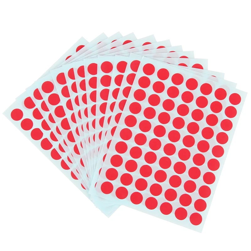 

10 Packs x 12 Sheets Green Red Round Sticker Labels Self Adhesive Paper Label Stickers 90x120mm Easy To Write Deli 6421/6419