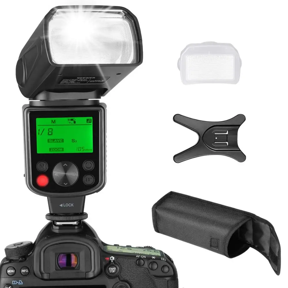 Neewer NW-625 GN54 Speedlite Flash for Canon Nikon Panasonic Olympus Pentax Fijifilm DSLRs and Mirrorless Cameras and Sony a9 a7