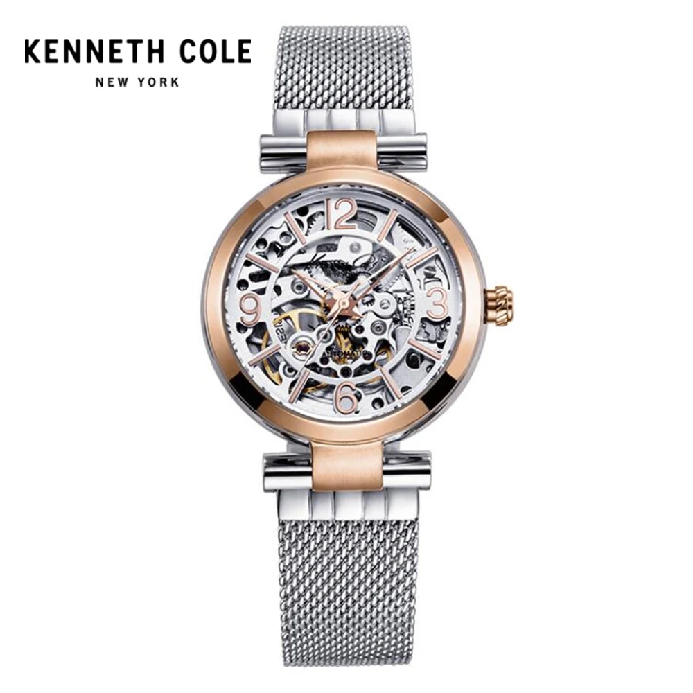 Kenneth Cole часы для женщин автоматические самозаводные механические из нержавеющей стали водонепроницаемые женские часы KC4944