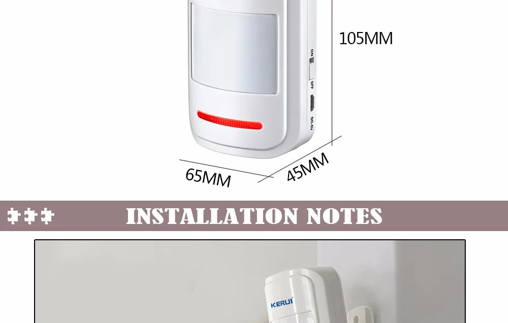 KERUI P819 3 шт./лот 433 МГц беспроводной детектор движения PIR сенсор для GSM PSTN охранных защита от взлома системы защиты дома