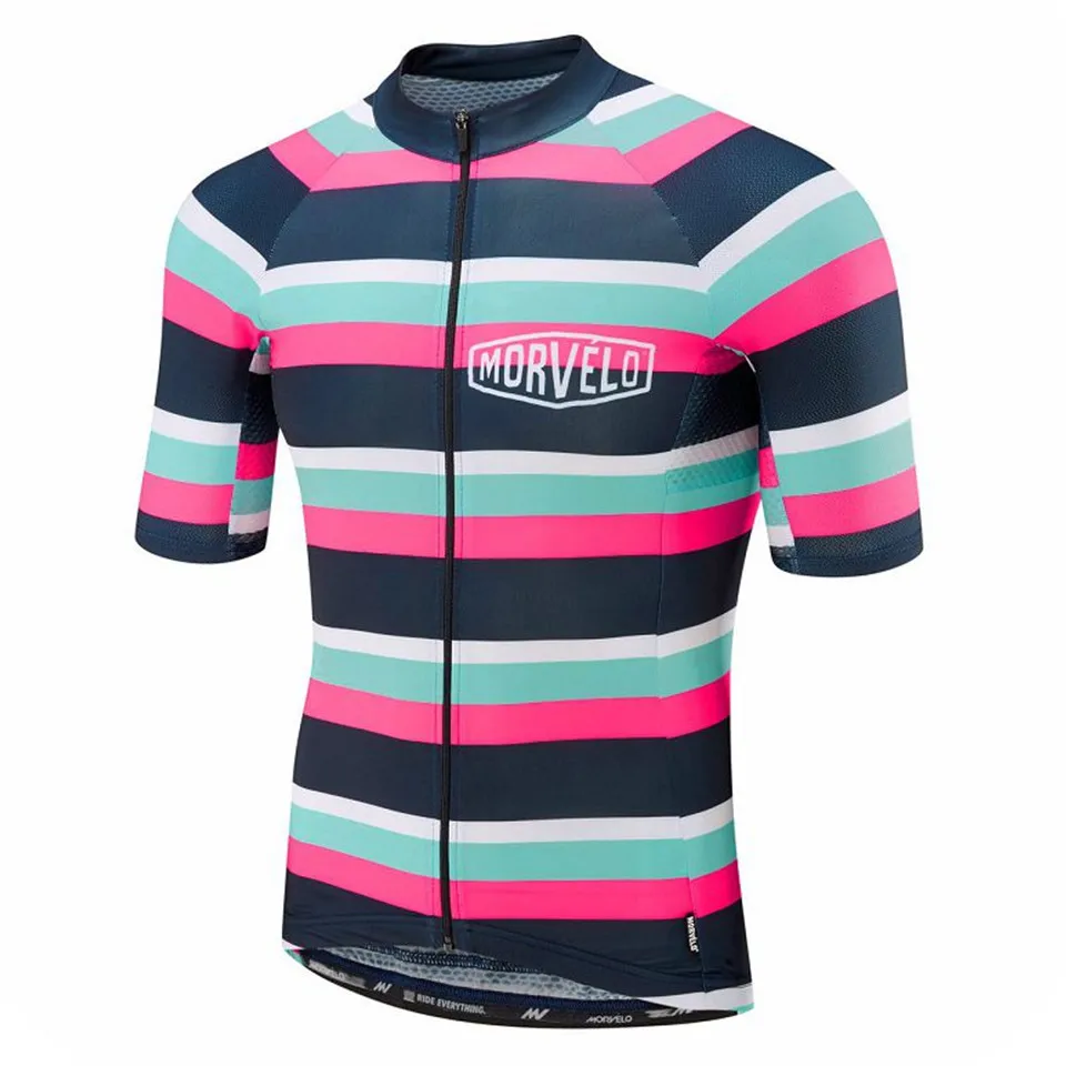 Велосипедная майка MORVELO Maillot Ropa Ciclismo Hombre Team велосипедная одежда быстросохнущая с коротким рукавом комплект MTB велосипедная одежда 9D GE - Цвет: No.12