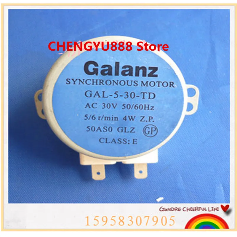 1 шт для GALANZ двигатель поворотного круга GAL-5-30-TD GAL-5-30-TD (1) AC 30 V 50/60Hz 5/6/мин Запчасти для микроволновых печей